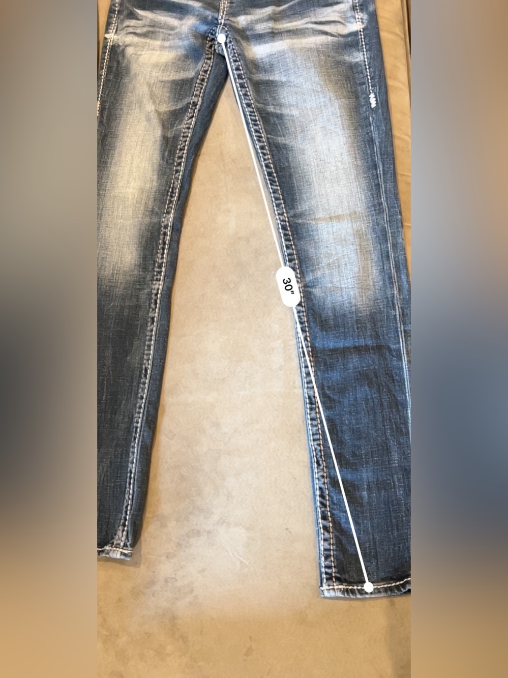Big Star Jenae Dark Wash Embellished Pocket Jeans size 26 Vintage Y2K - Picture 11 of 15